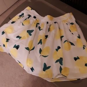 Cynthia Rowley lemon print skirt